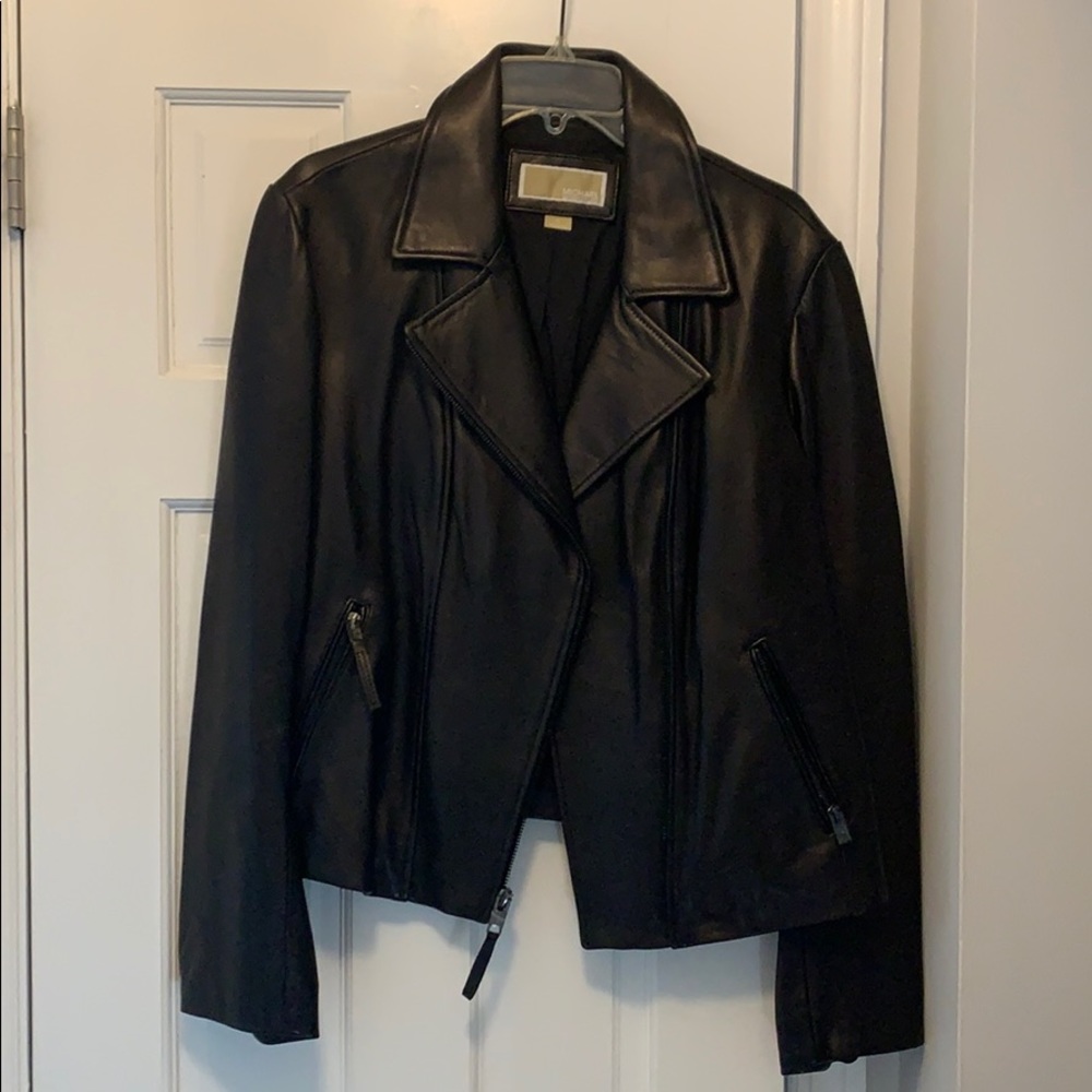 Authentic NWT Michael Kors Leather Jacket size XL